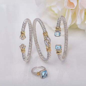 For moments that matter, choose VAHAN sky blue topaz and diamonds. Elegant, soothing, and unforgett